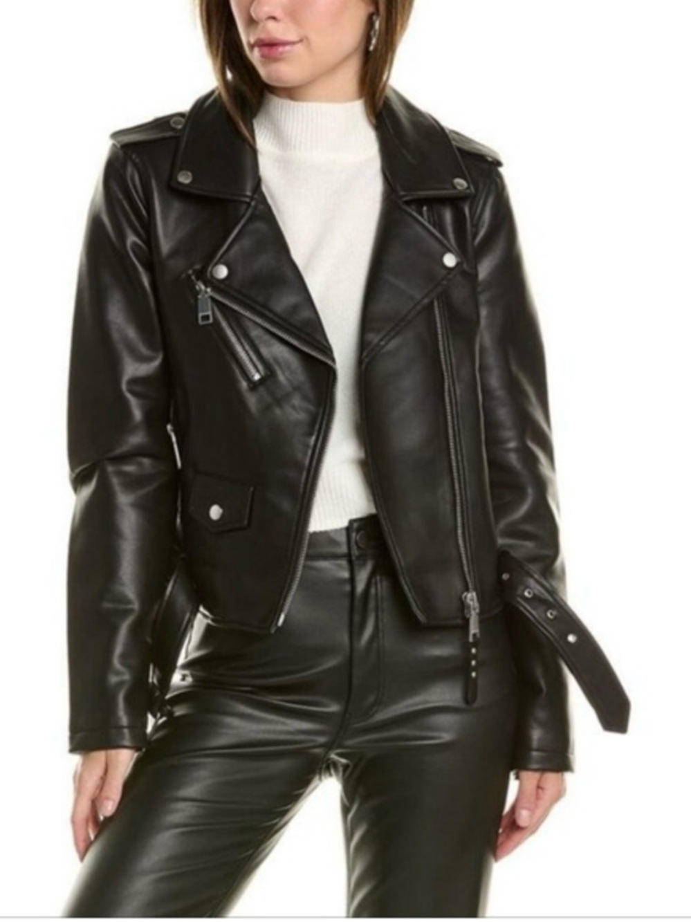 Rebecca Minkoff Faux Leather Moto Jacket Size XL NWOT
